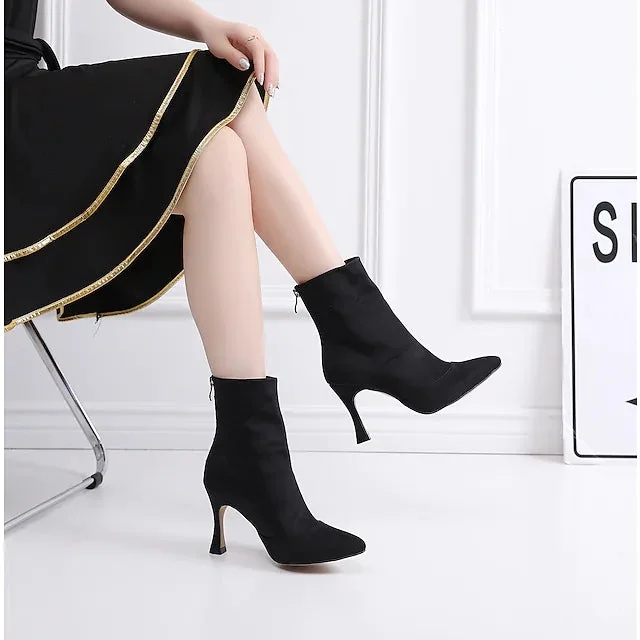 Women's Black Zipper Adults Jazz Shoes Modern Shoes / Dance Boots