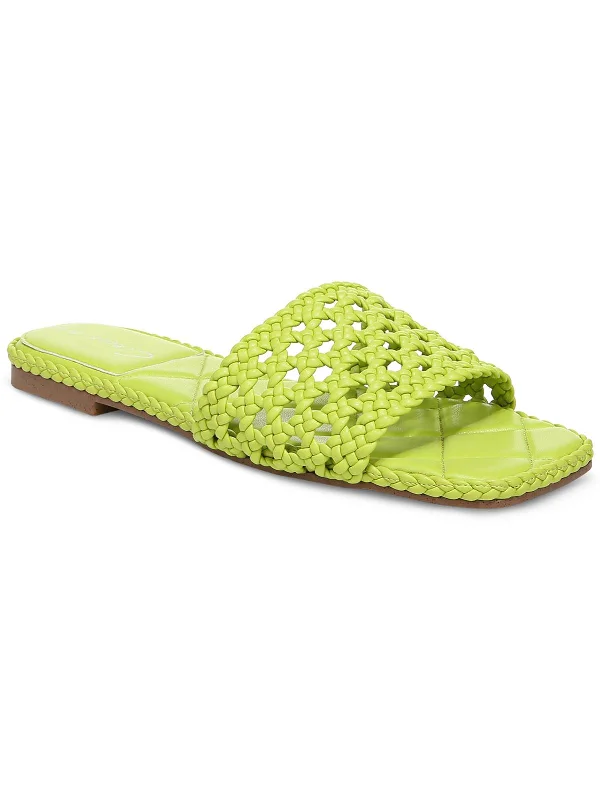 Akira Womens Woven Flat Slide Sandals