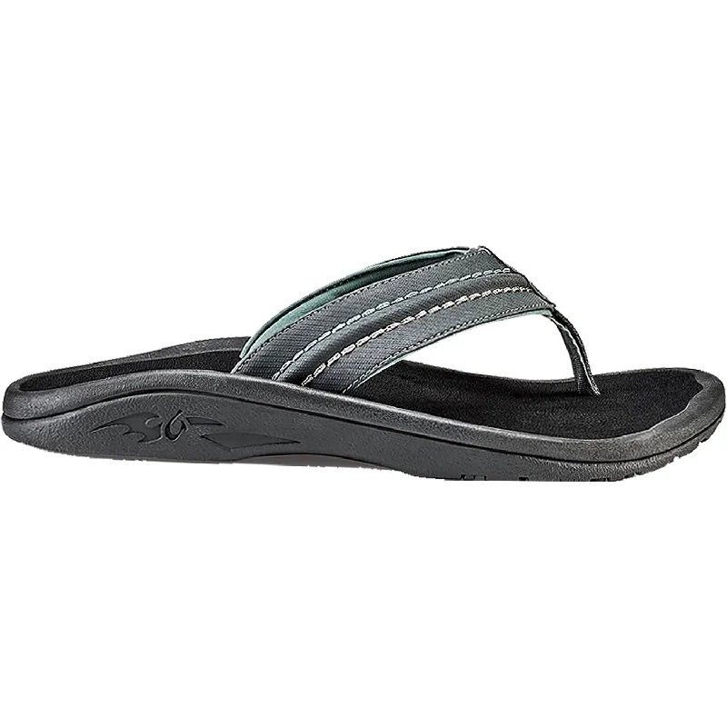 Men's OluKai Hokua Dark Shadow/Black Synthetic