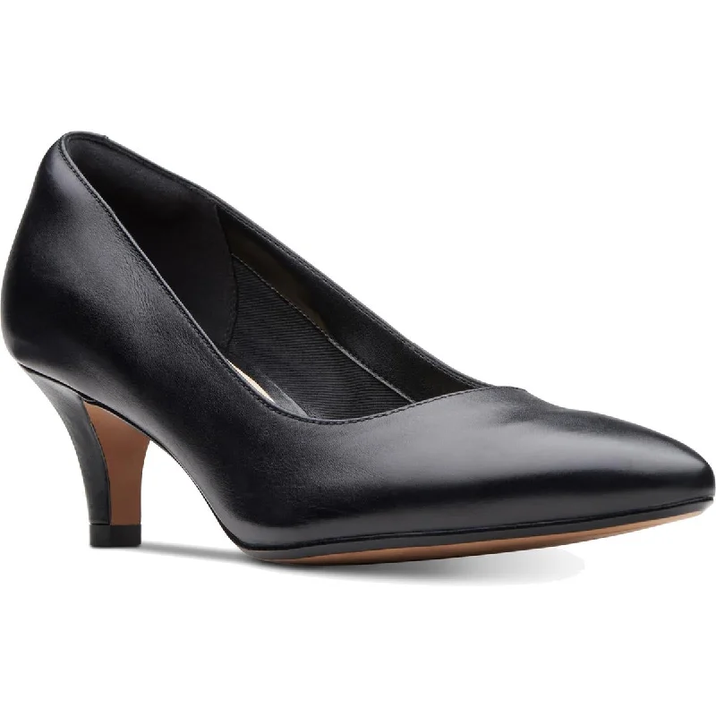 Womens Leather Solid Pumps