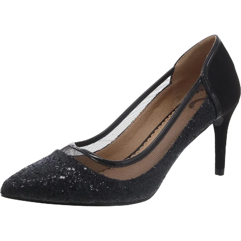 Womens Glitter Pointed Toe Pumps