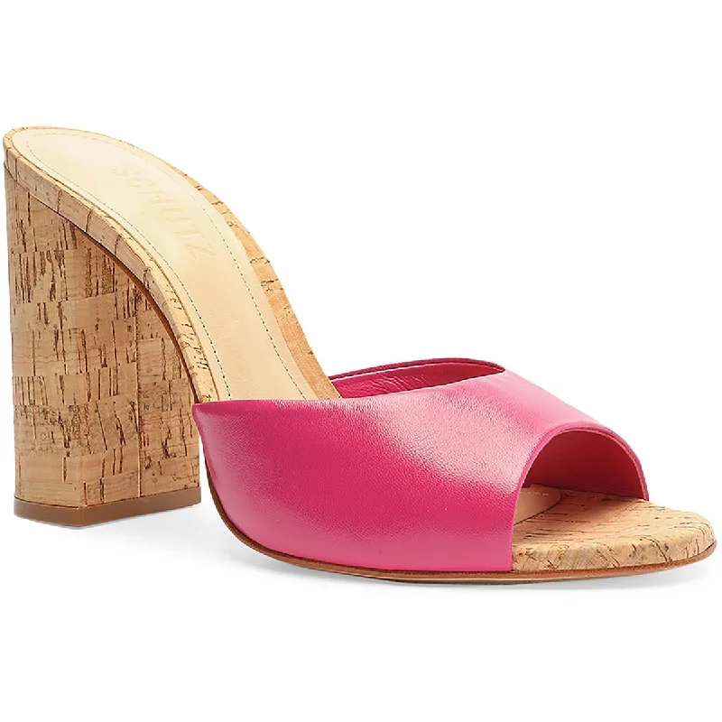 KAYCEE Womens Patent Open Toe Pumps