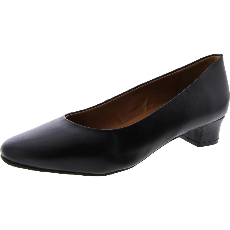 Cora Womens Leather Slip On Pumps