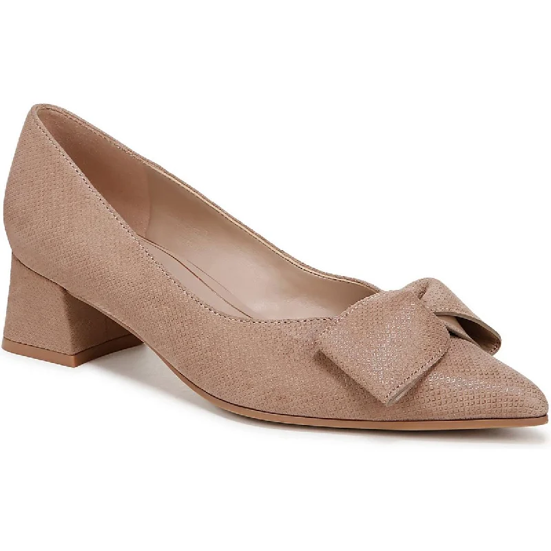 MAVIS Womens Suede Bow Pumps