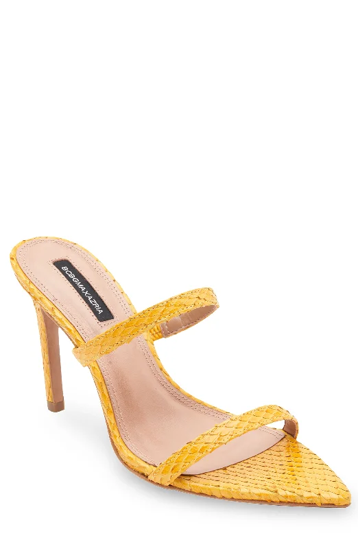 DUPONI TUSCANY YELLOW LEATHER SANDAL HEEL