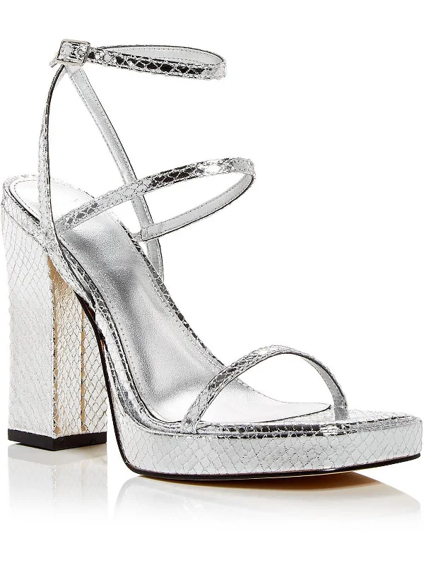 Katin Womens Strappy Metallic Ankle Strap