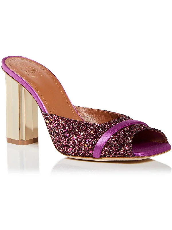 Lira Womens Leather Glitter Pumps