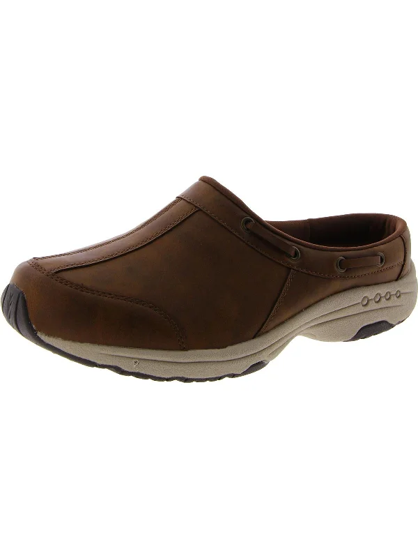 Travel Port 3 Womens Faux Leather Slip On Mules