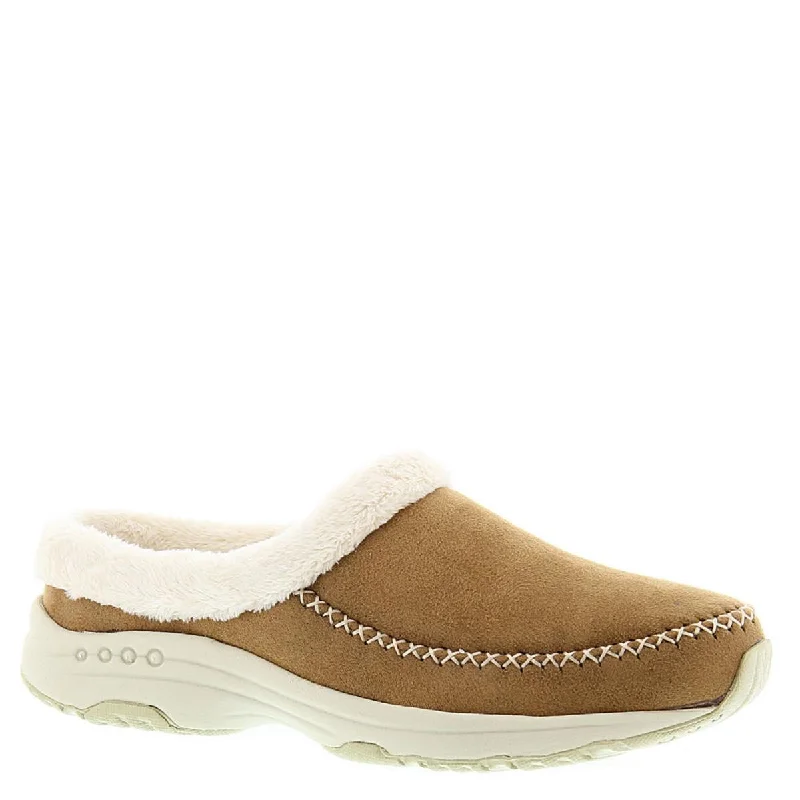 Travelslip Womens Faux Fur Lined Faux Suede Clogs